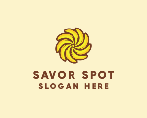 Yellow Banana Sun logo design