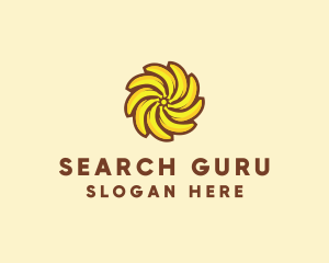 Yellow Banana Sun logo design