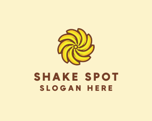 Shake - Yellow Banana Sun logo design