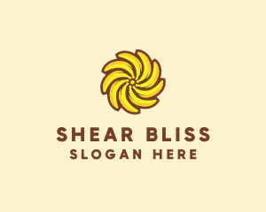 Yellow Banana Sun logo design