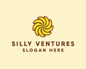 Yellow Banana Sun logo design