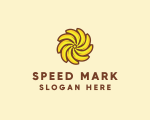 Yellow Banana Sun logo design