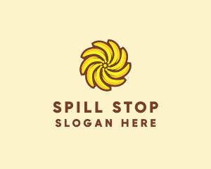 Yellow Banana Sun logo design