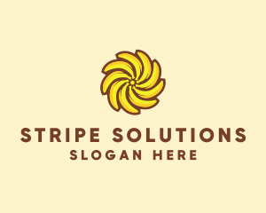 Yellow Banana Sun logo design