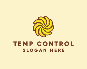 Yellow Banana Sun logo design