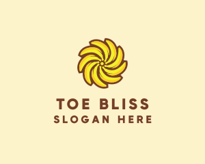 Yellow Banana Sun logo design