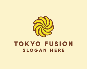 Yellow Banana Sun logo design