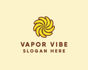 Yellow Banana Sun logo design