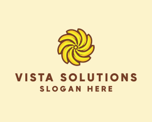 Yellow Banana Sun logo design