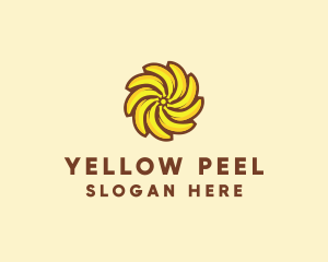 Yellow Banana Sun logo design