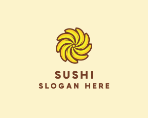 Yellow Banana Sun logo design