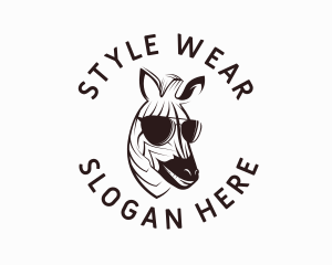 Cool Hipster Zebra logo design