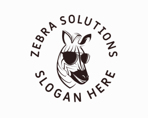 Cool Hipster Zebra logo design