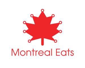 Montreal - Red Canadian Maple Leaf Technology logo design