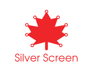 Quebec - Red Canadian Maple Leaf Technology logo design