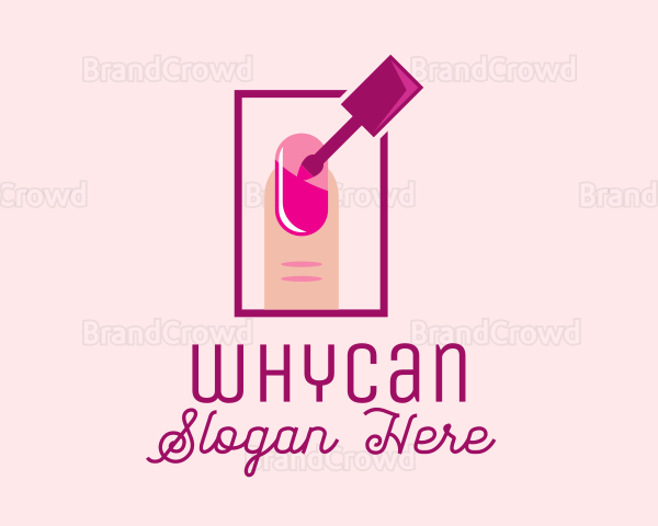 Pink Nail Polish Manicure Logo