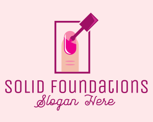 Pink Nail Polish Manicure Logo