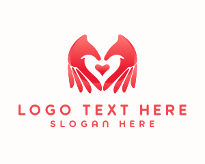 Dating - Heart Hands Love logo design