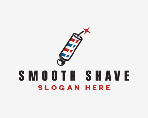 Shave - Barber Pole Dynamite logo design