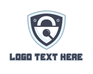 Private - Search Padlock Shield logo design