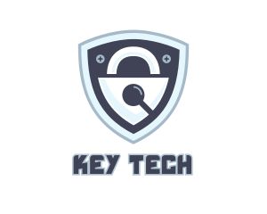 Search Padlock Shield logo design