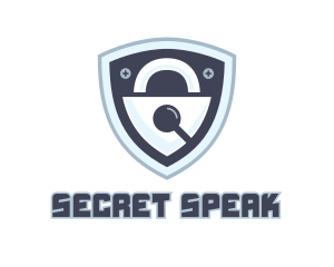 Search Padlock Shield logo design