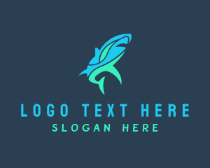 Oceanarium - Marine Biology Shark logo design