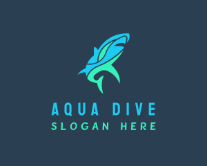 Marine Biology Shark logo design