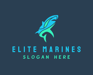 Marine Biology Shark logo design