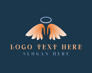 Winged - Holy Angelic Wings logo design