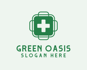 Green Health Cross  logo design