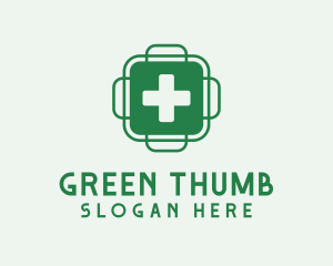 Green Health Cross  logo design