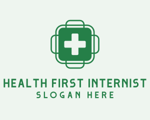 Green Health Cross  logo design