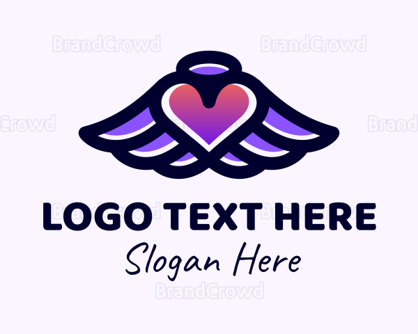 Halo Heart Wings Logo