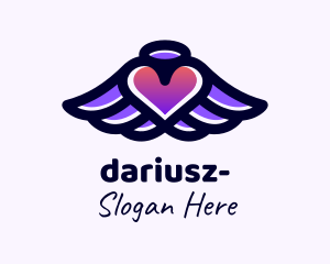 Dating Site - Halo Heart Wings logo design