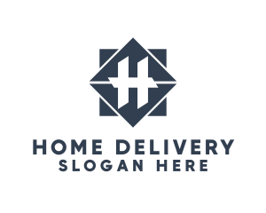 Geometric Housing Letter H logo design