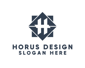 Geometric Housing Letter H logo design