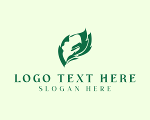 Organic Food - Leaf Gourmet Vegan logo design