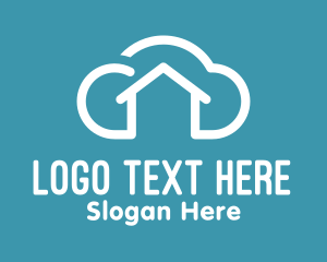 City - Simple Cloud House logo design