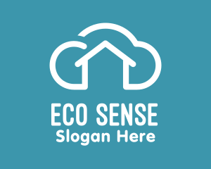 Climate - Simple Cloud House logo design