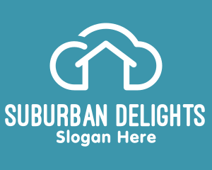 Suburban - Simple Cloud House logo design