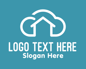 Suburban - Simple Cloud House logo design