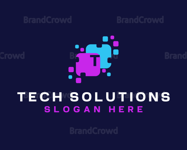 Modern Tech Pixel Logo