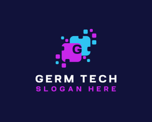 Modern Tech Pixel logo design