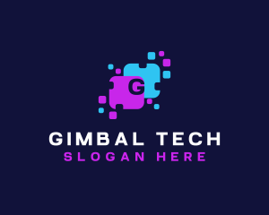 Modern Tech Pixel logo design