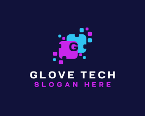 Modern Tech Pixel logo design