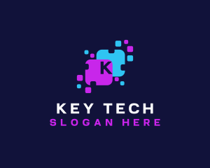 Modern Tech Pixel logo design