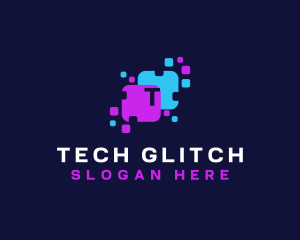 Modern Tech Pixel logo design