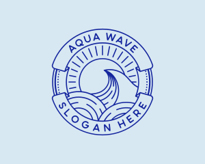 Coastal Wave Travel logo design