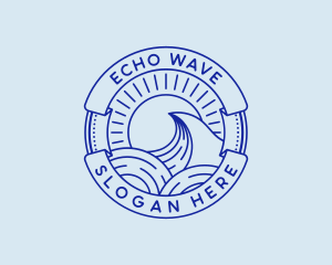 Coastal Wave Travel logo design